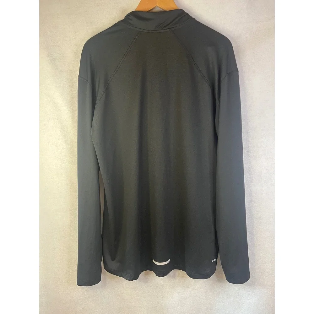 Nike Running Dri-FIT Mens Black Half Zip Pullover Long Sleeve Shirt Large‎ NWT